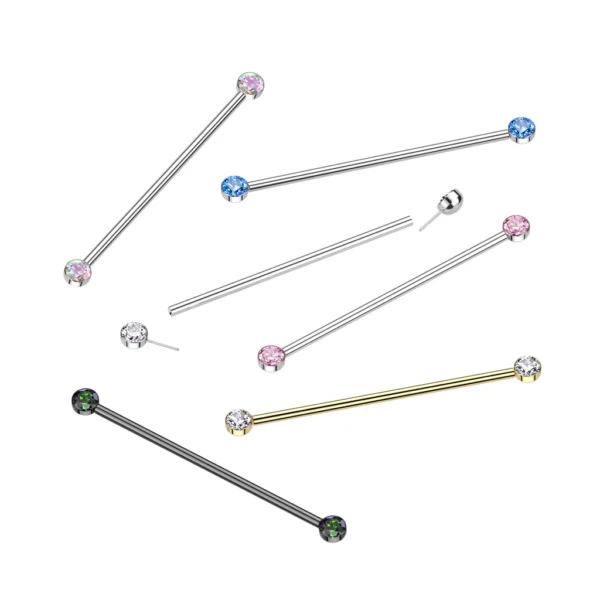 Single CZ Barbell
