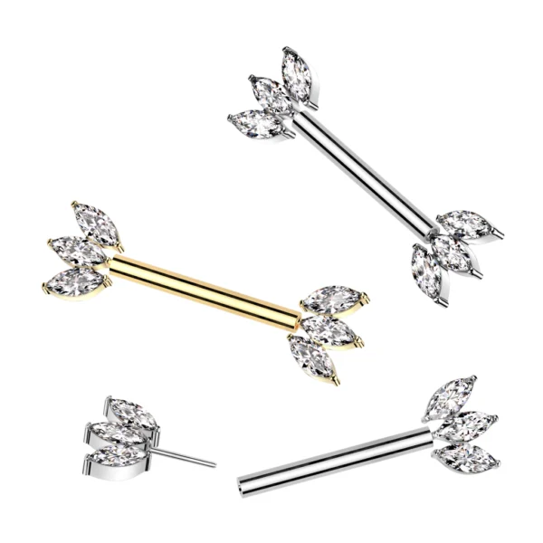 Triple Marquise Barbell