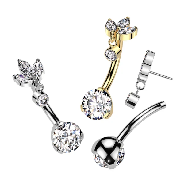 Triple Marquise CZ