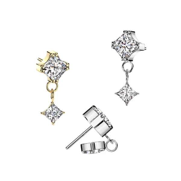Diamond Cut CZ Dangle