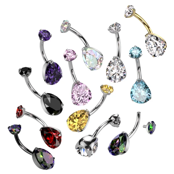 Prong Set Teardrop CZ