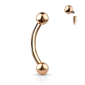 Curved Barbell - Rose Gold