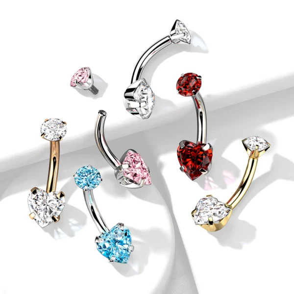 Prong Set Heart