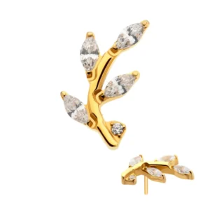 Curved CZ Leaf