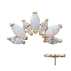 Marquise Opal Cluster