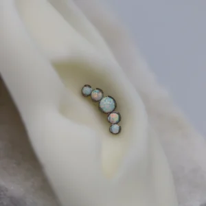 Round Opal Cluster - Silfur