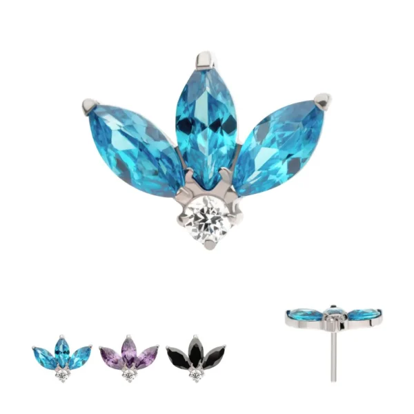 Colored Marquise Fan - Amethyst