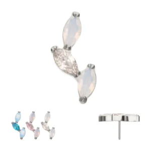 3-Tier Marquise - Opalite / CZ