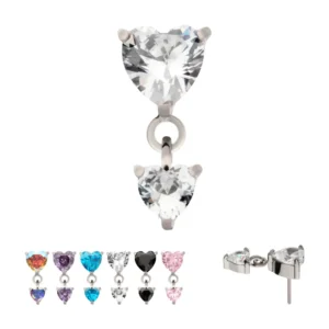 Heart Dangle CZ