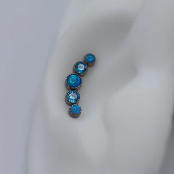 Cluster - Blue Topaz/Opal