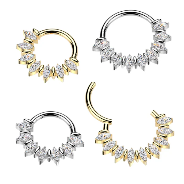 CZ Marquise / Leaf Clicker