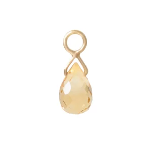Citrine Briolette Charm