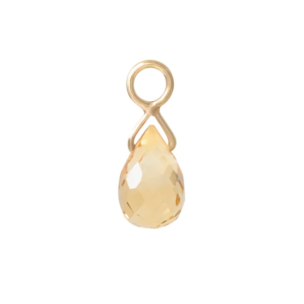 Citrine Briolette Charm