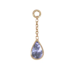 Teardrop Tanzanite Charm
