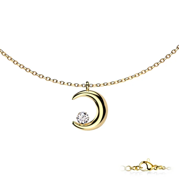 Crescent Moon Pendant - Gull