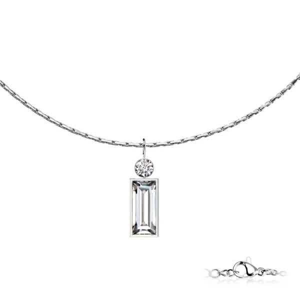 Baguette Pendant - Silfur