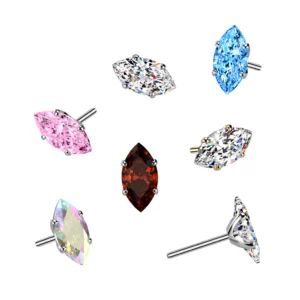 Prong Set Marquise CZ - Silfur