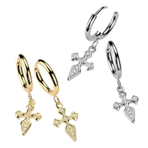 Pave CZ Cross Dangle