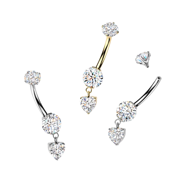 Heart CZ Dangle