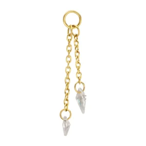 Double Kite Gem Chain Dangle