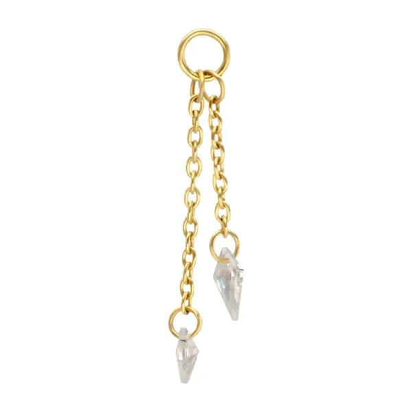 Double Kite Gem Chain Dangle