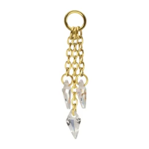 Triple Kite Gem Chain Dangle