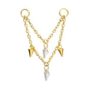 Double Spike & Kite 2-tier Chain