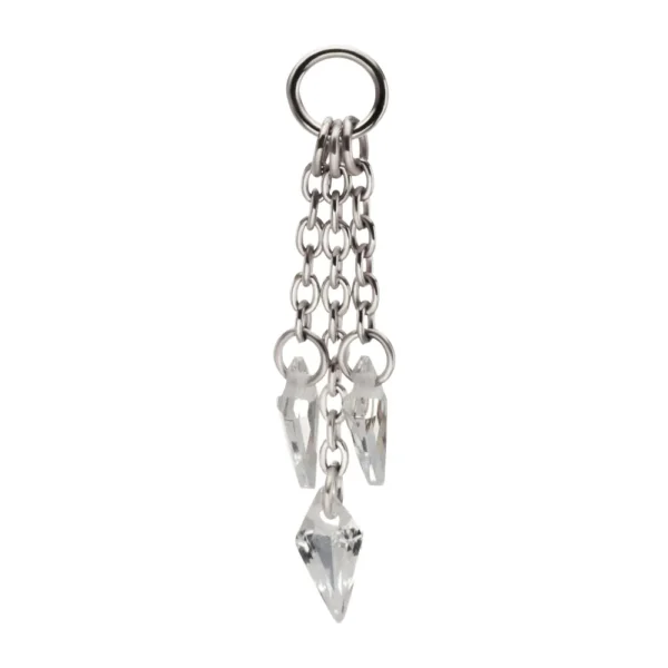 Triple Kite Gem Chain Dangle