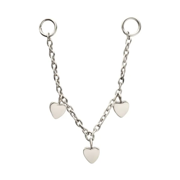 Triple Heart Rolo Chain