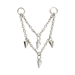 Double Spike & Kite 2-tier Chain