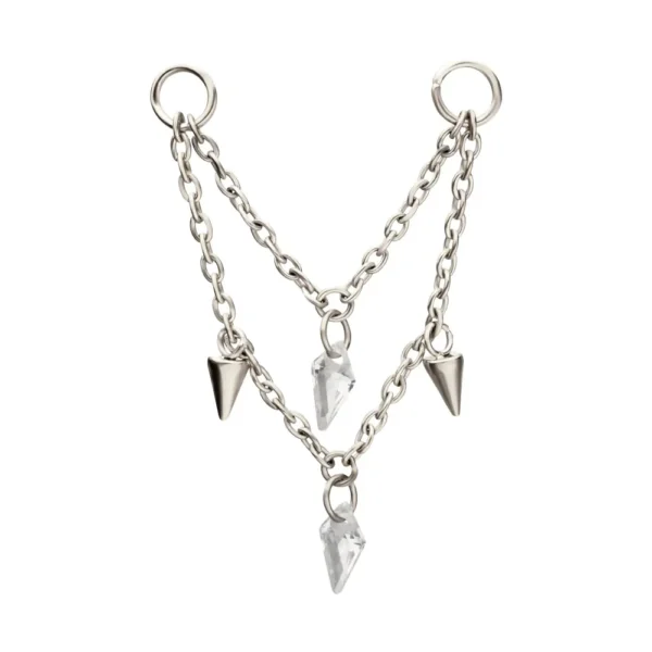 Double Spike & Kite 2-tier Chain