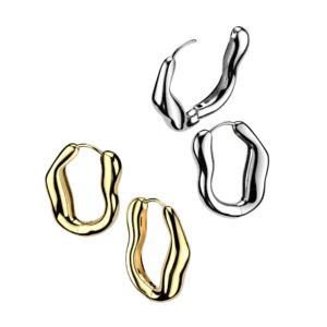 Wavy Oval Hoops
