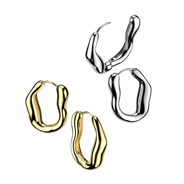 Wavy Oval Hoops