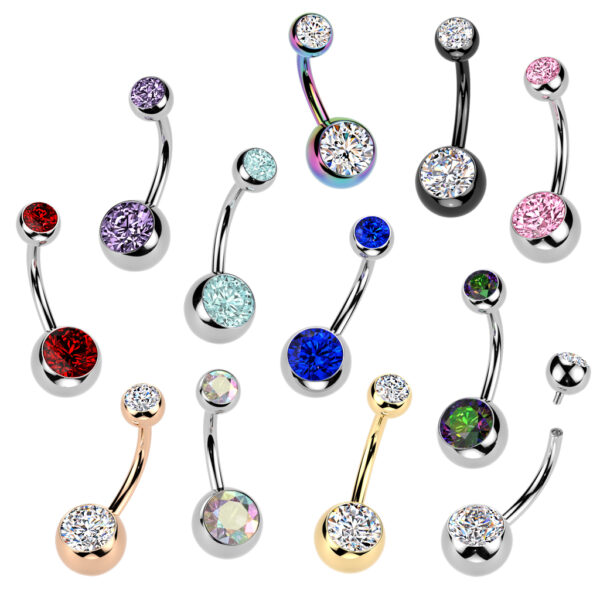 Double Jewel Navel Curve